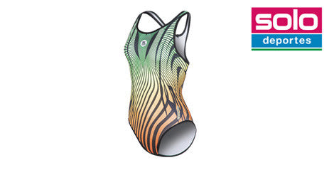 Malla Enteriza One Step Estampada Verde