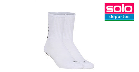 Medias Con Caña Pack X2 Best Sox Antideslizante Blanca