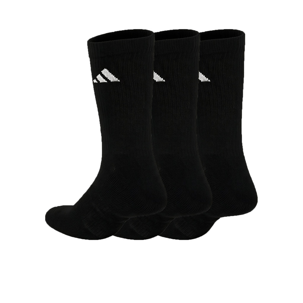 Medias Con Caña Pack X3 Adidas Essentials Negra