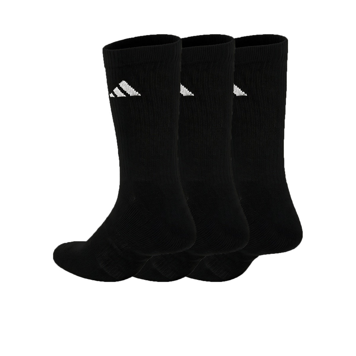 Medias Con Caña Pack X3 Adidas Essentials Negra