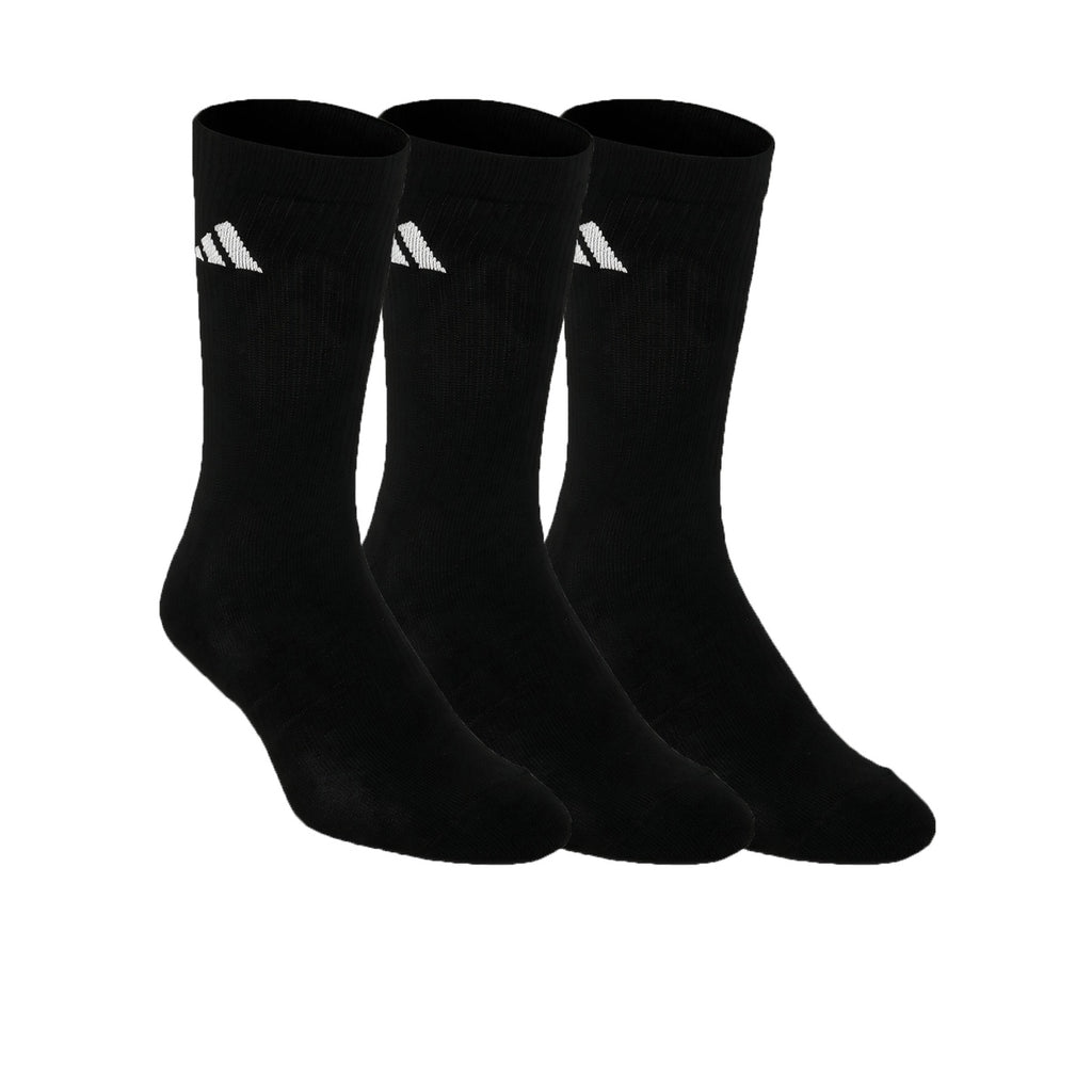 Medias Con Caña Pack X3 Adidas Essentials Negra