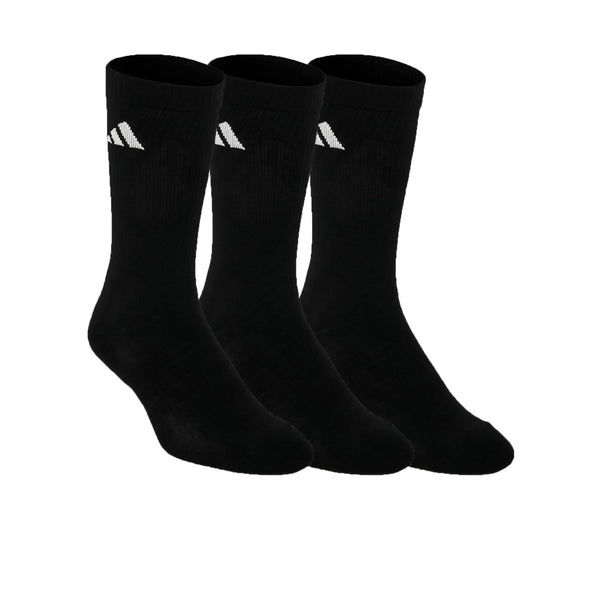 Medias Con Caña Pack X3 Adidas Essentials Negra