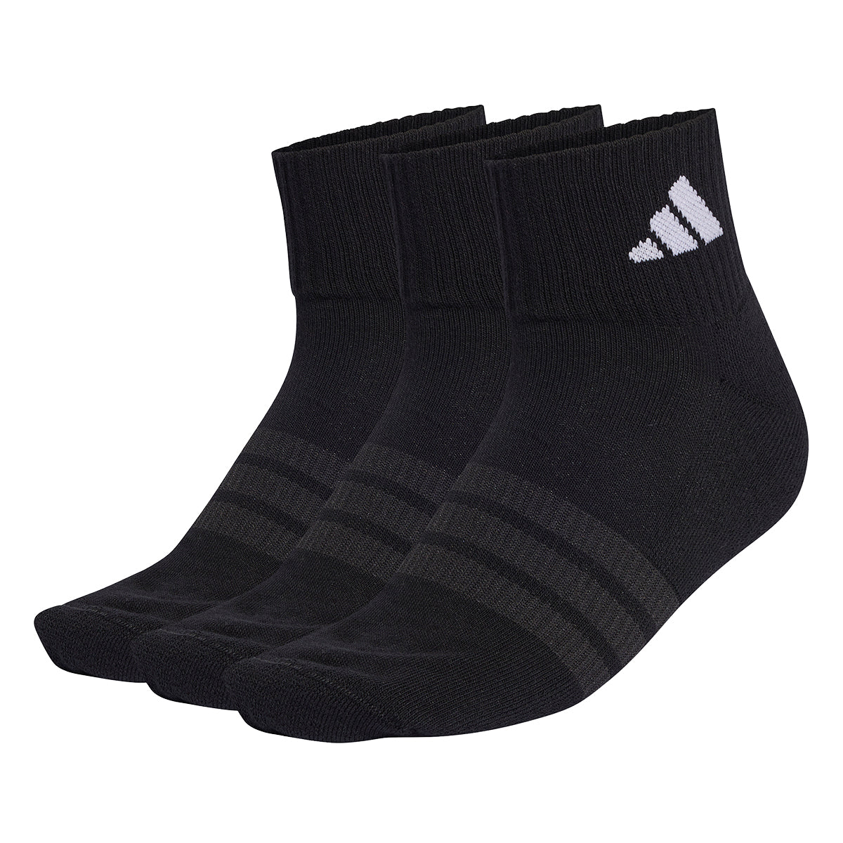 Medias Con Caña Pack X3 Adidas Negra
