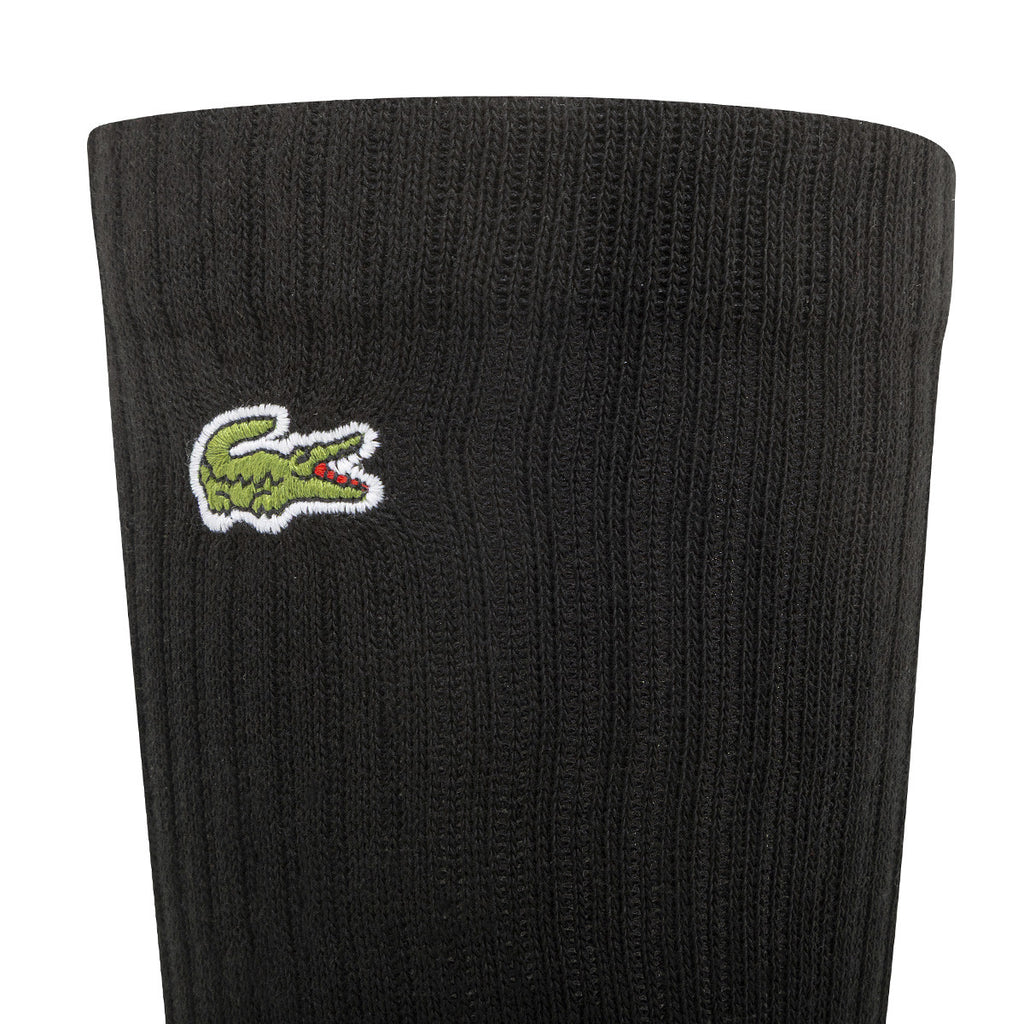 Medias Con Caña Pack X3 Lacoste Negra