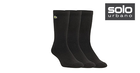 Medias Con Caña Pack X3 Lacoste Negra