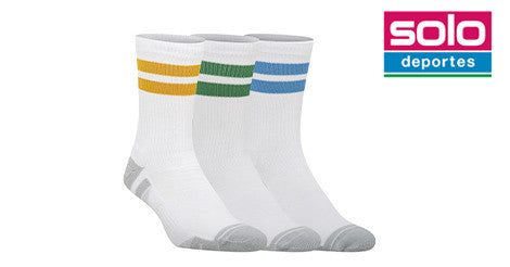 Medias Con Caña Pack X3 Under Armour Performance Tech Blanca