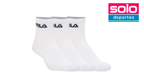 Medias Soquete Pack X3 Fila Blanca