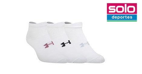 Medias Soquete Pack X3 Under Armour Essentials Blanca