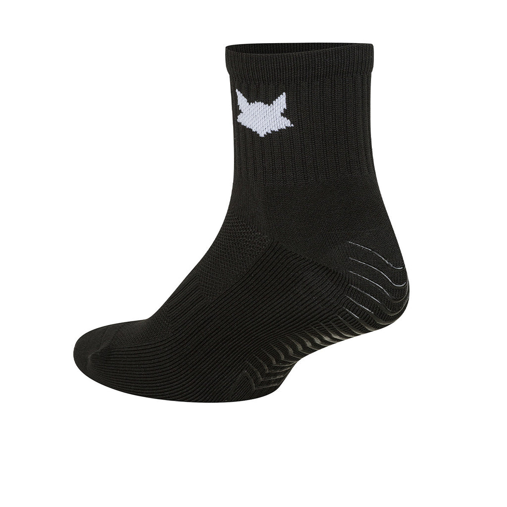 Medias Soquete Tifox 2/4 Antideslizante Grip Negra