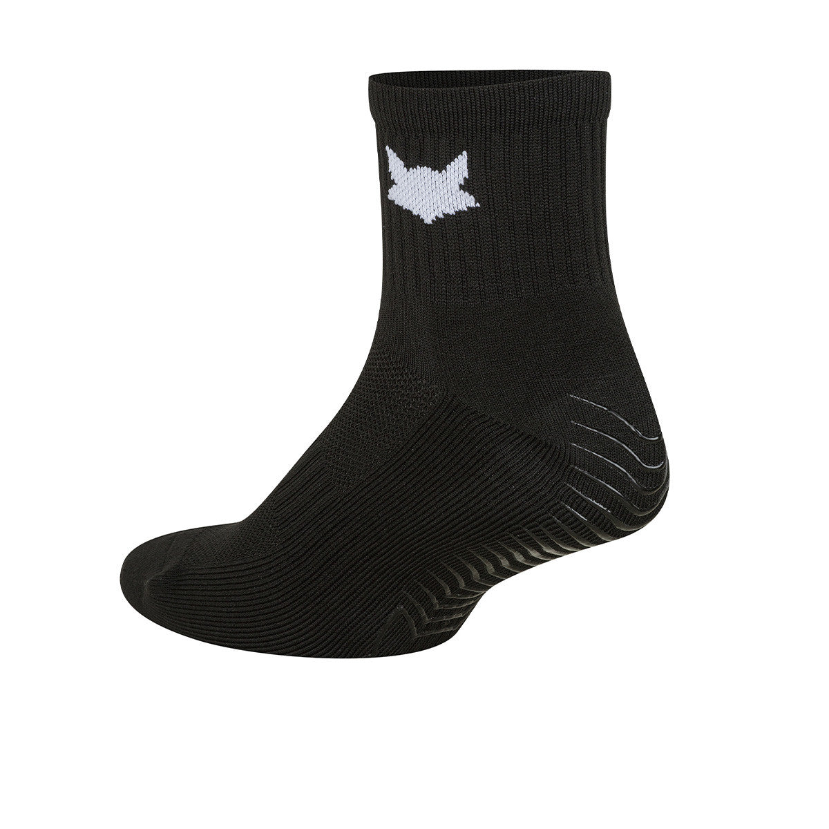 Medias Soquete Tifox 2/4 Antideslizante Grip Negra