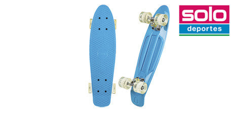 Mini Longboard Gold Luminiscente Celeste