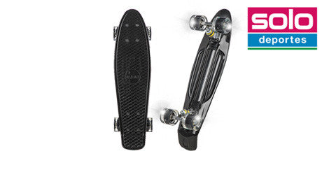 Mini Longboard Pleno LED Negro