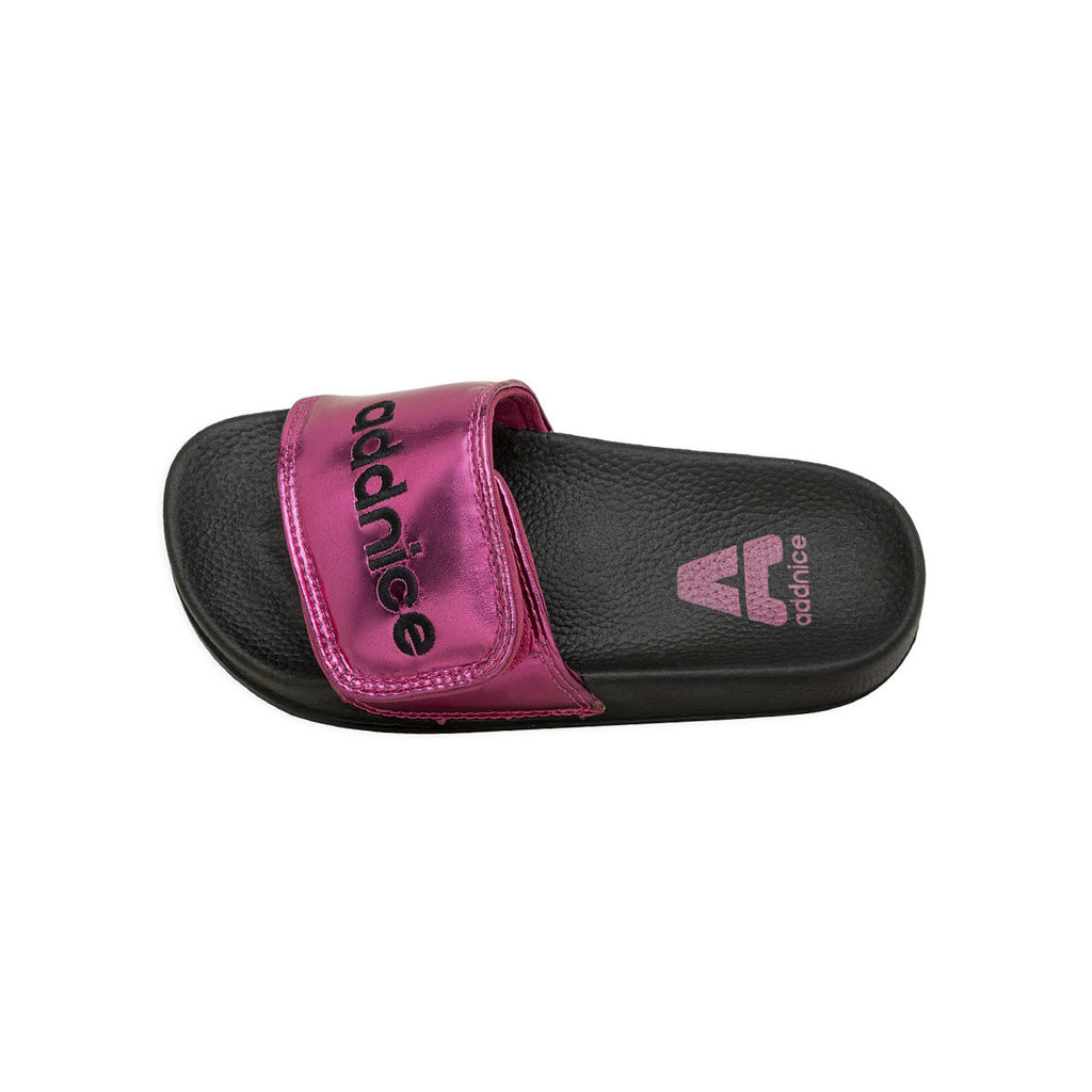 Ojotas Addnice Positano Con Velcro Niña Fucsia