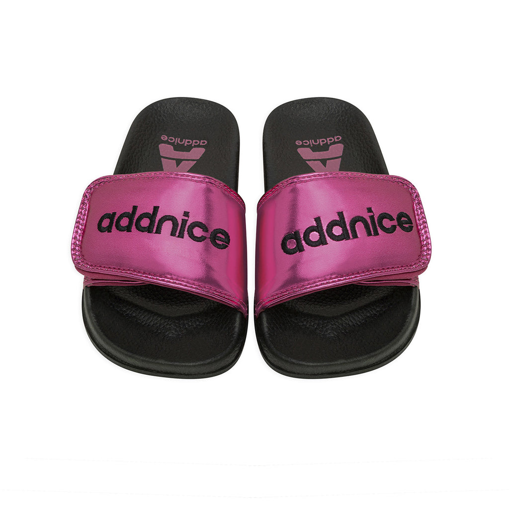 Ojotas Addnice Positano Con Velcro Niña Fucsia