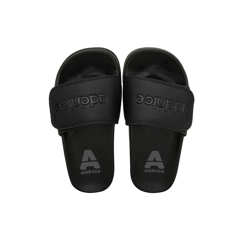 Ojotas Addnice Positano Con Velcro Niño Niña Negra
