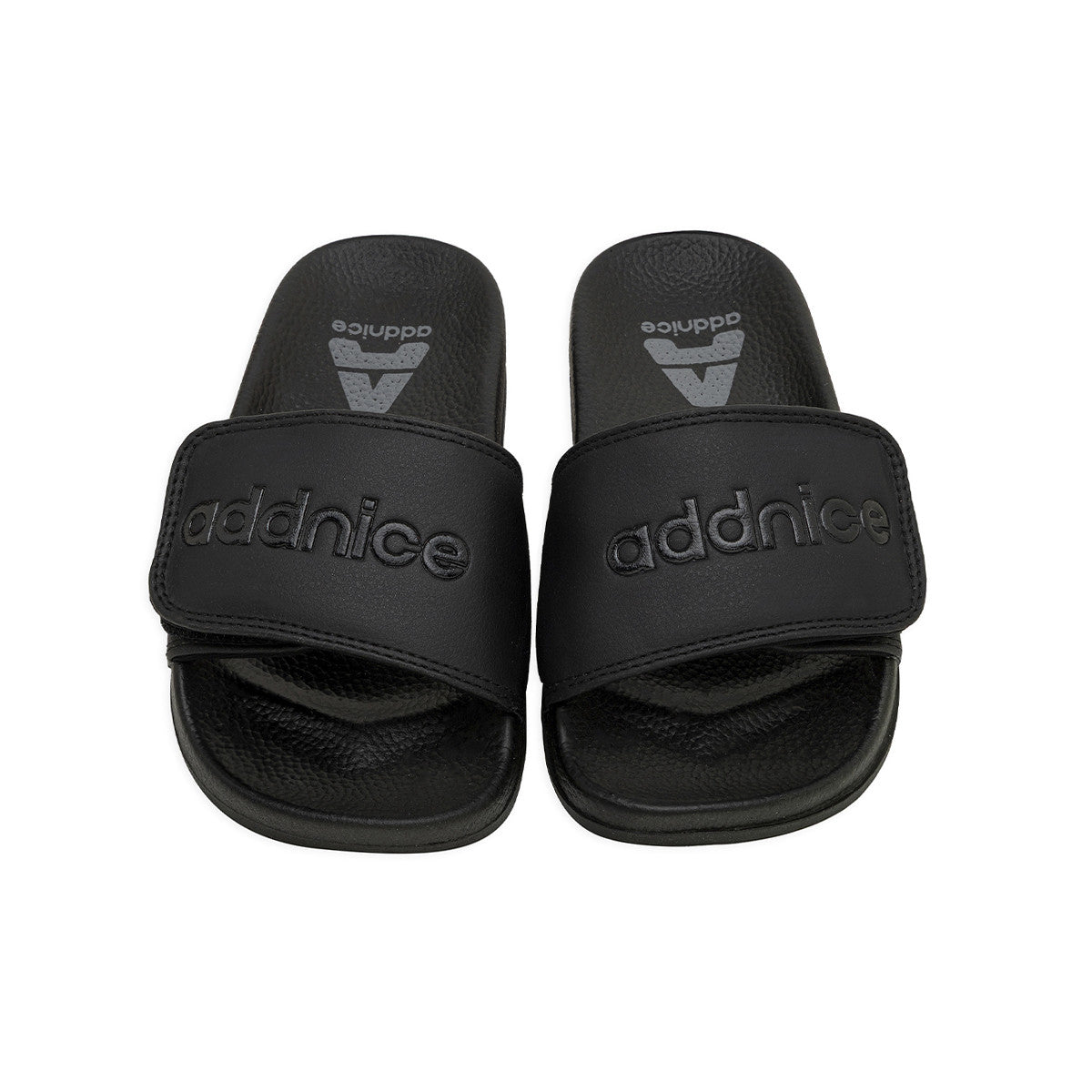 Ojotas Addnice Positano Con Velcro Niño Niña Negra