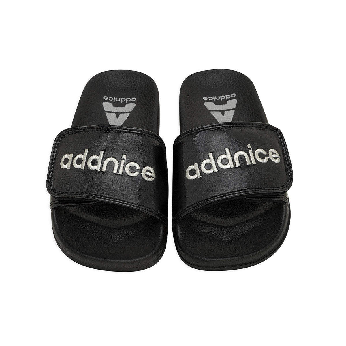 Ojotas Addnice Positano Con Velcro Niño Niña Negra