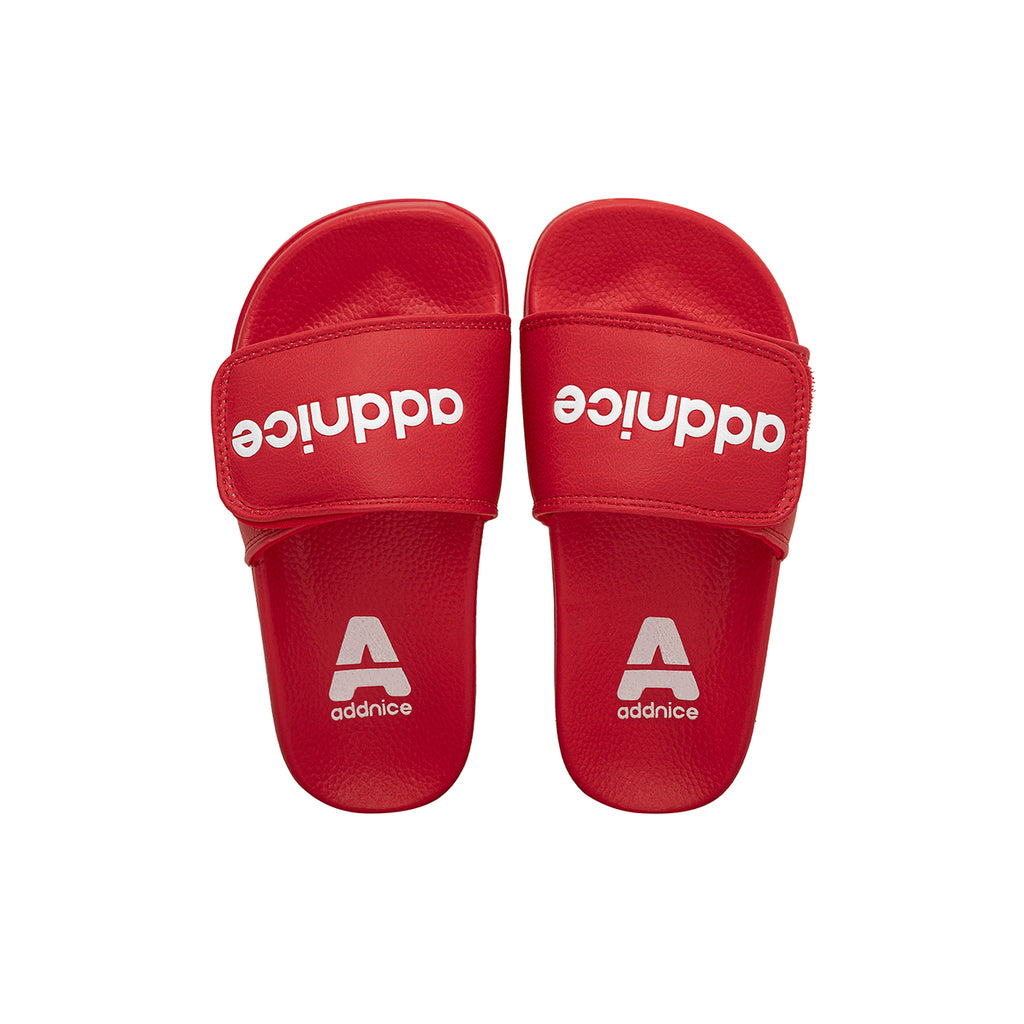 Ojotas Addnice Positano Con Velcro Niño Niña Rojo