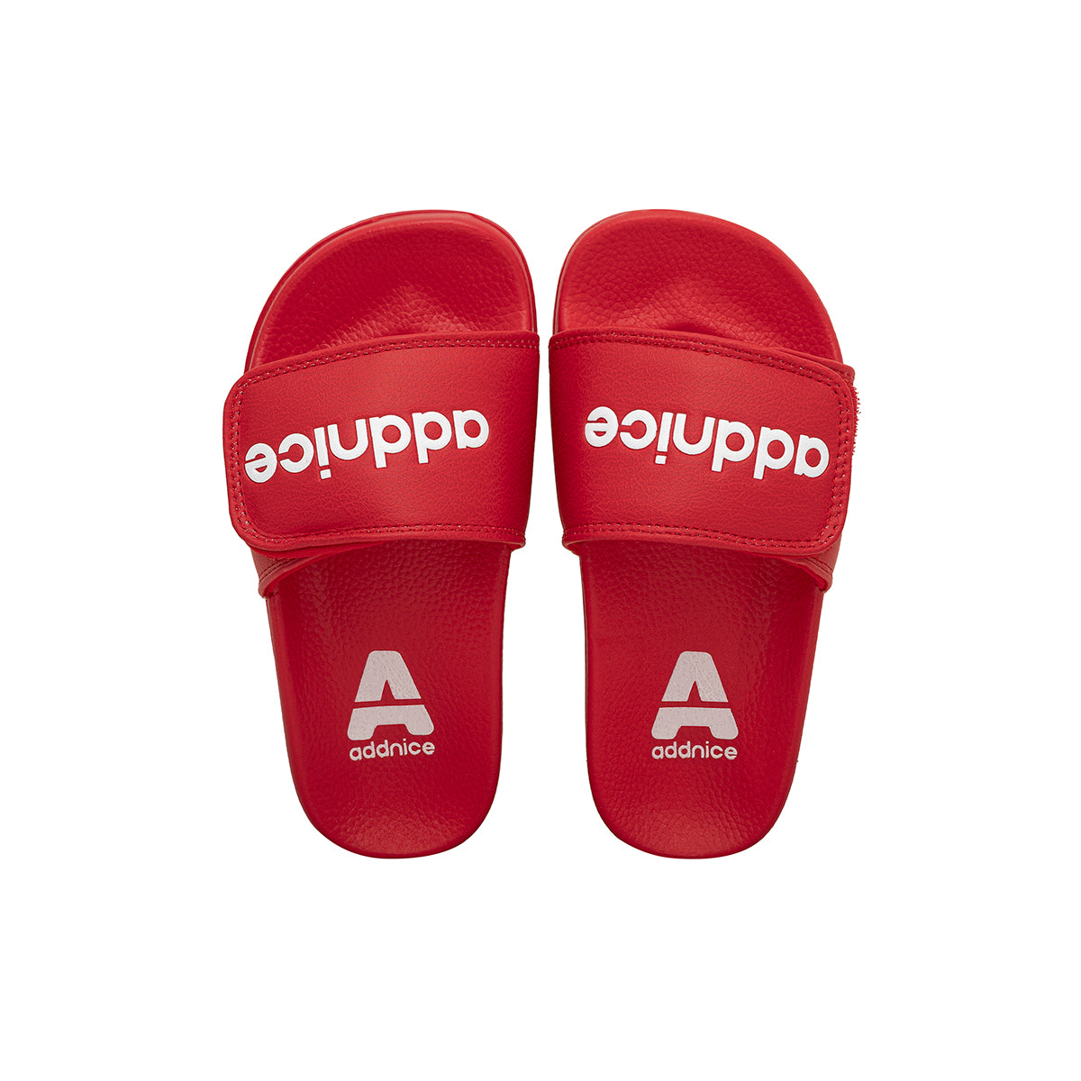 Ojotas Addnice Positano Con Velcro Niño Niña Rojo