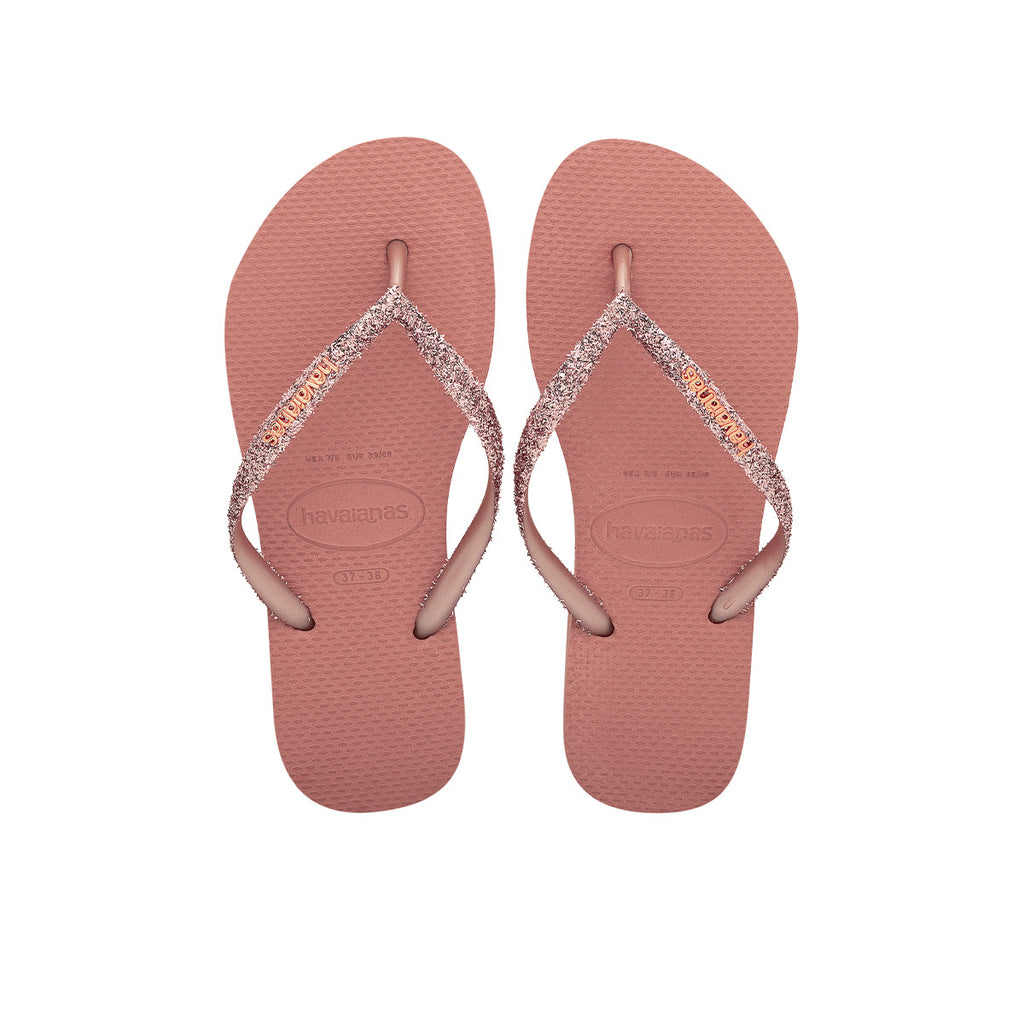 Ojotas Havaianas Slim Glitter II Mujer Coral