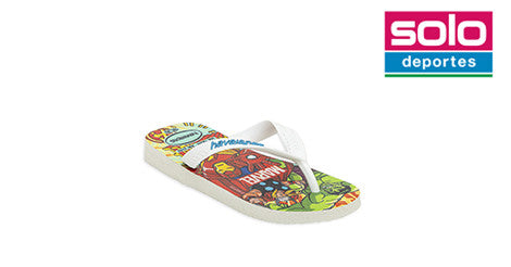 Ojotas Havaianas Top Marvel Niño Niña Blanca