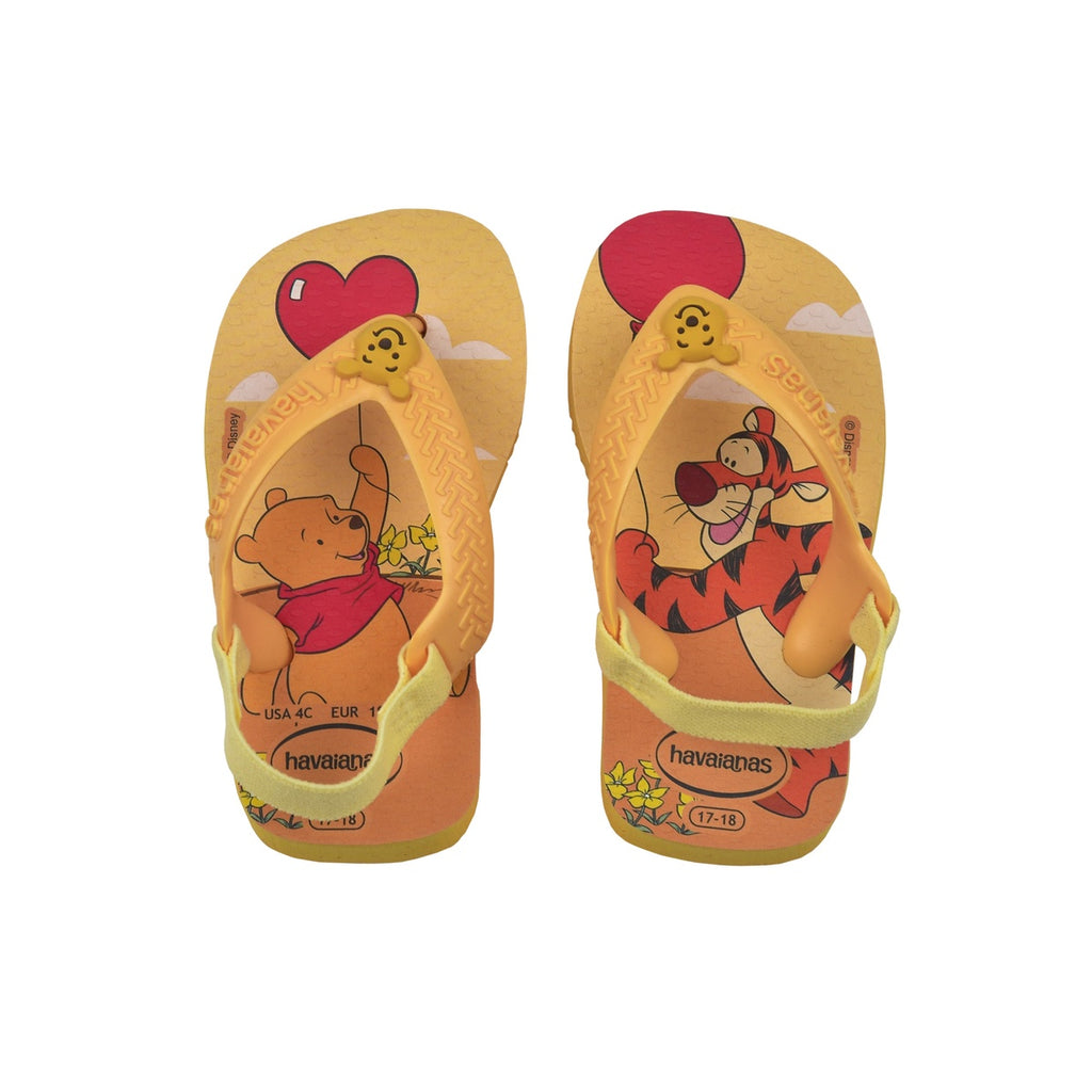 Ojotas Havaianas X Winnie the Pooh y Tigger Bebe Amarilla
