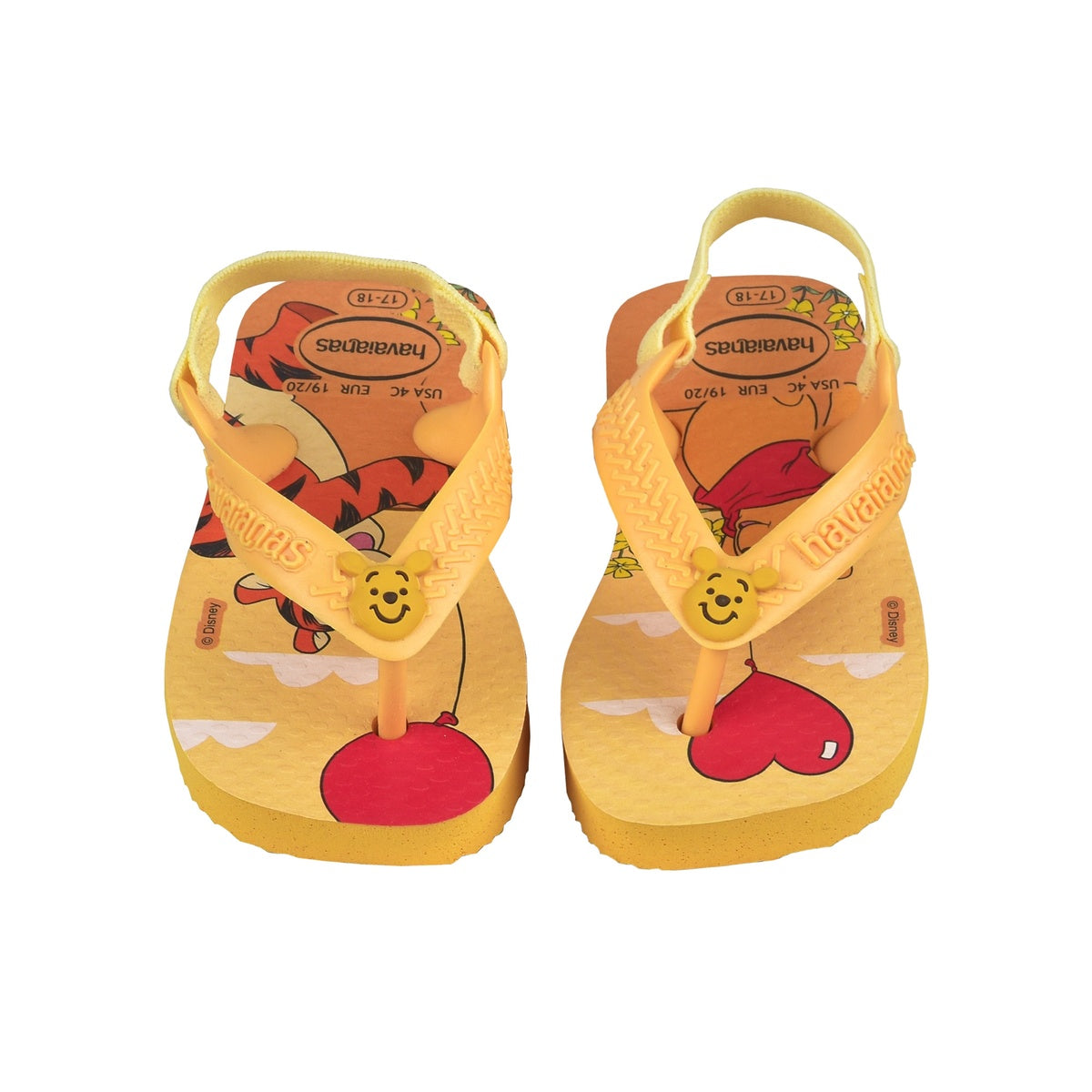Ojotas Havaianas X Winnie the Pooh y Tigger Bebe Amarilla