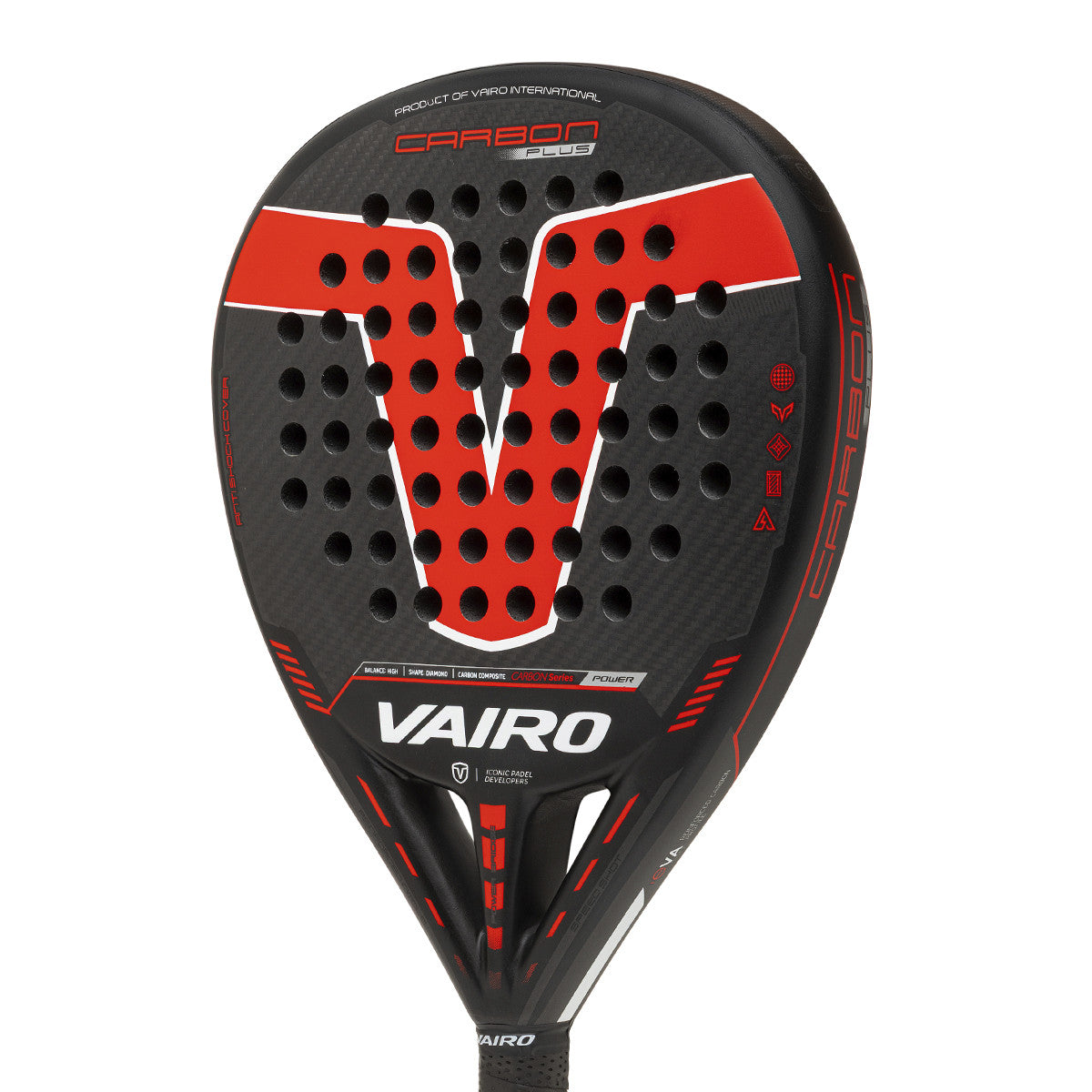 Paleta De Padel Vairo Le Carbon Plus 8.3 Negra