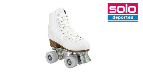 Patin Artistico Gold Con Bota Blanco
