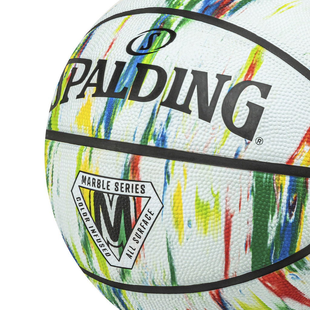 Pelota De Basquet Spalding Marble Series Numero 7 Blanca
