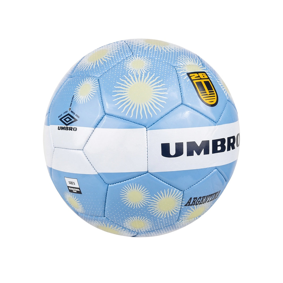 Pelota De futbol Umbro Argentina 26 Numero 5 Celeste