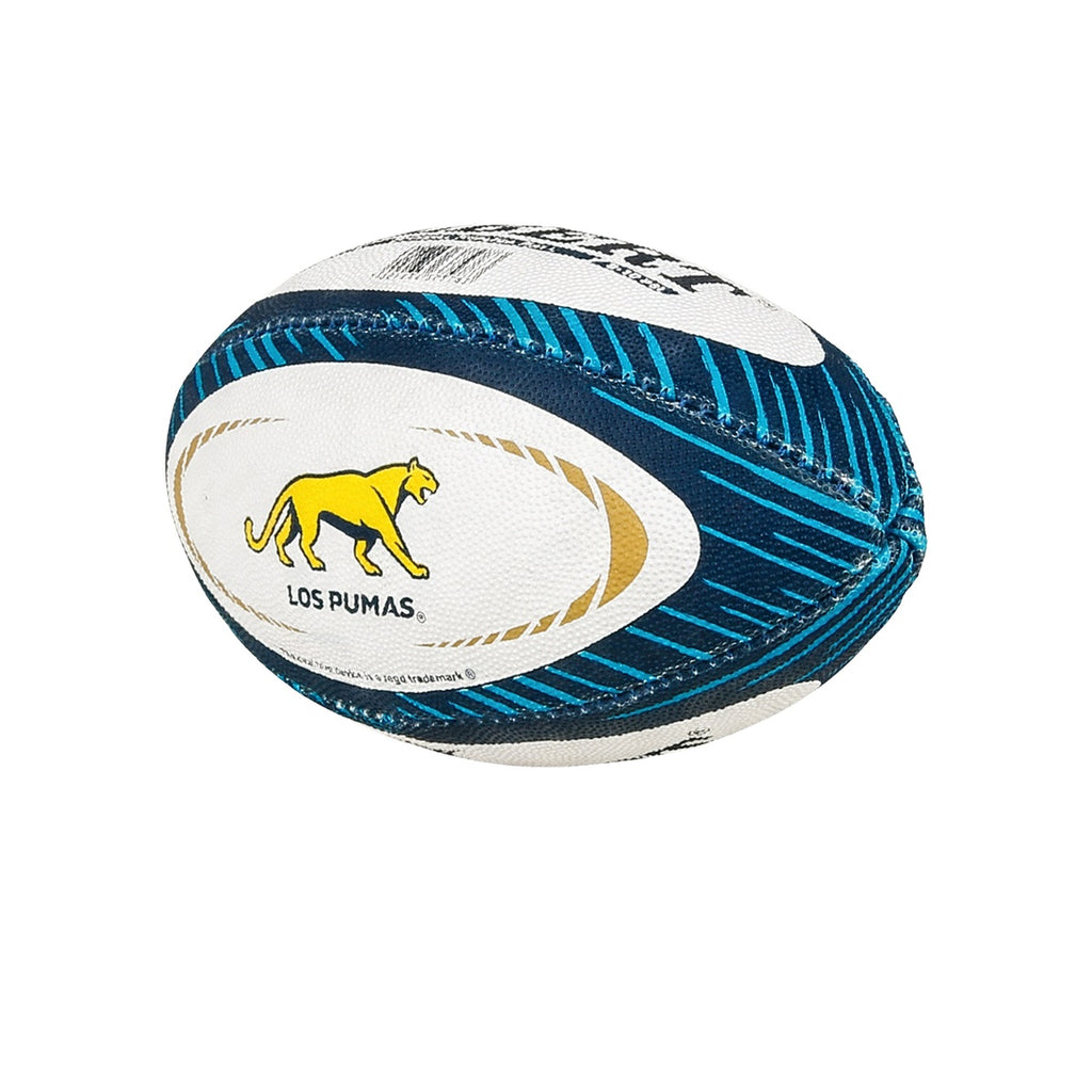 Pelota De Rugby Gilbert Los Puma UAR Mini Blanca