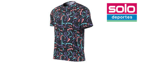 Remera Asics De Running Kumadori Print Negra