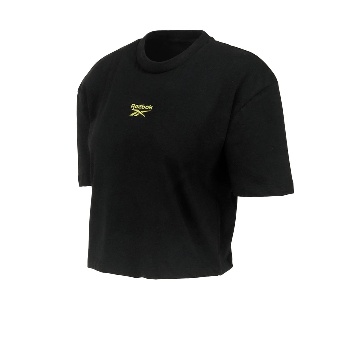Remera Corta Reebok Dynamic Puff Mujer Negra