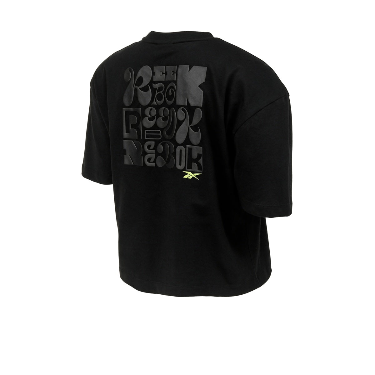 Remera Corta Reebok Dynamic Puff Mujer Negra