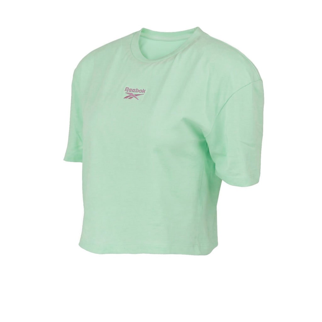 Remera Corta Reebok Dynamic Puff Mujer Verde