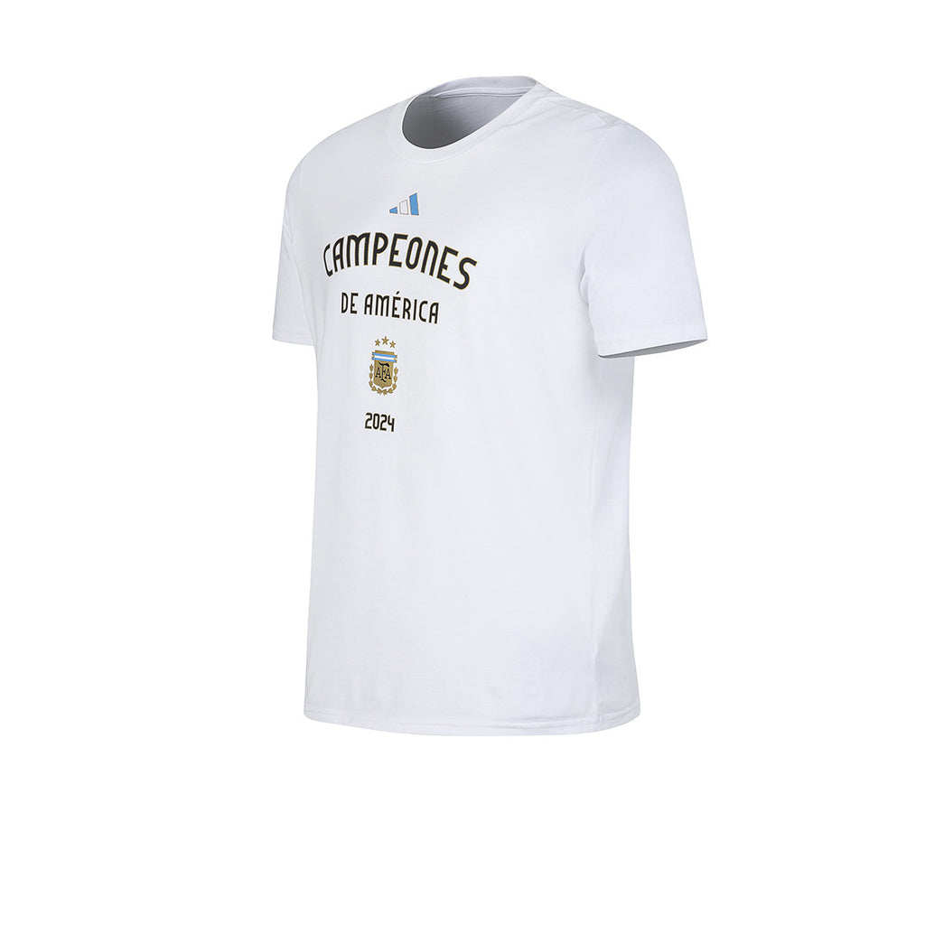 Remera De Argentina Campeon De America 2024 Adidas Blanca