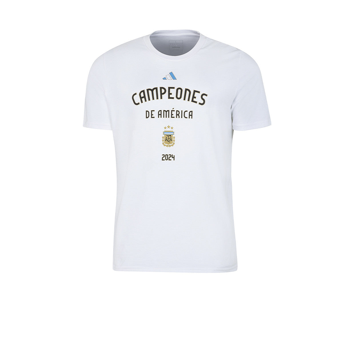 Remera De Argentina Campeon De America 2024 Adidas Blanca