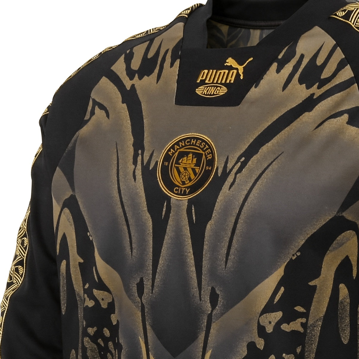 Remera De Manchester City Manga Larga Puma King Negra
