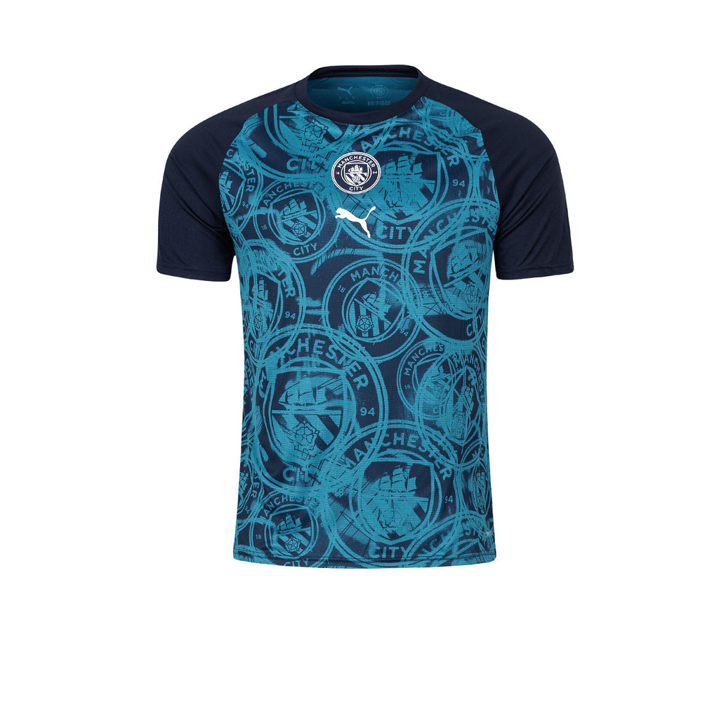 Remera De Manchester City Puma Prematch Azul