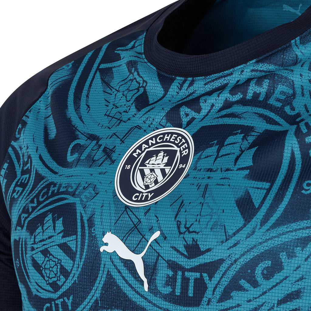 Remera De Manchester City Puma Prematch Azul