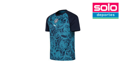Remera De Manchester City Puma Prematch Azul