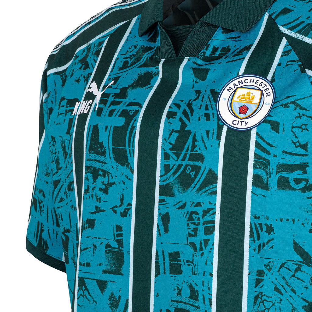 Remera De Manchester City Puma Retro King Turquesa