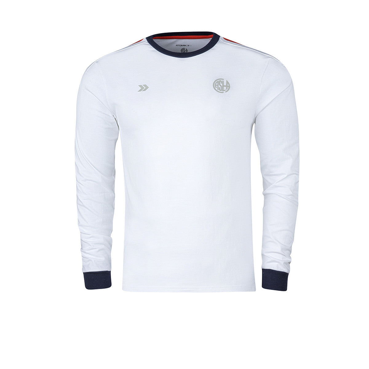 Remera De San Lorenzo Manga Larga Atomik Blanca