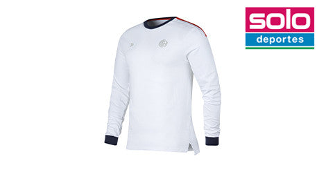 Remera De San Lorenzo Manga Larga Atomik Blanca