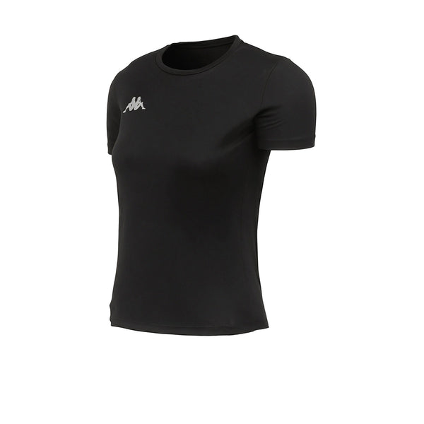 Remera Kappa Eria 2 Mujer Negra