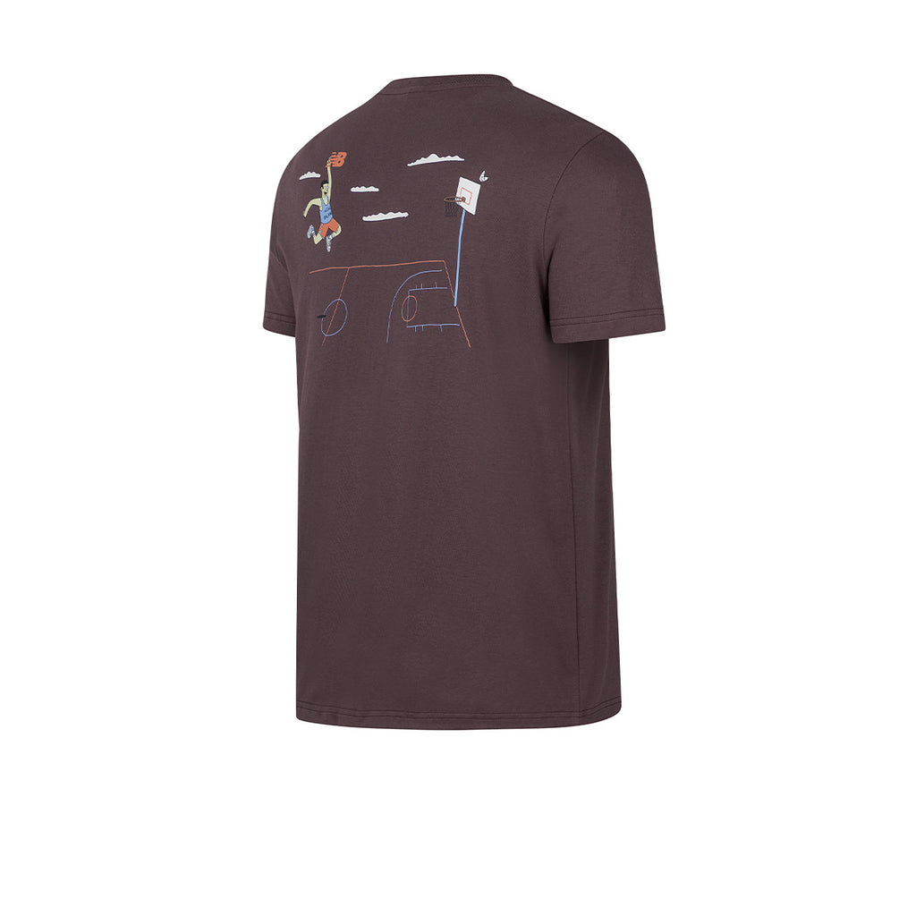 Remera New Balance Athletics Hoops Bordo
