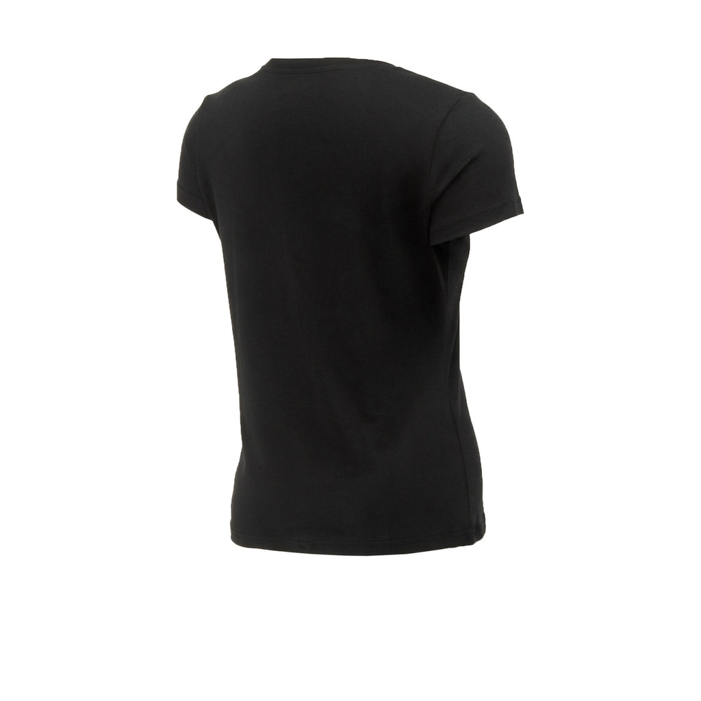 Remera Puma Essentials Logo Lab Metallic Mujer Negra