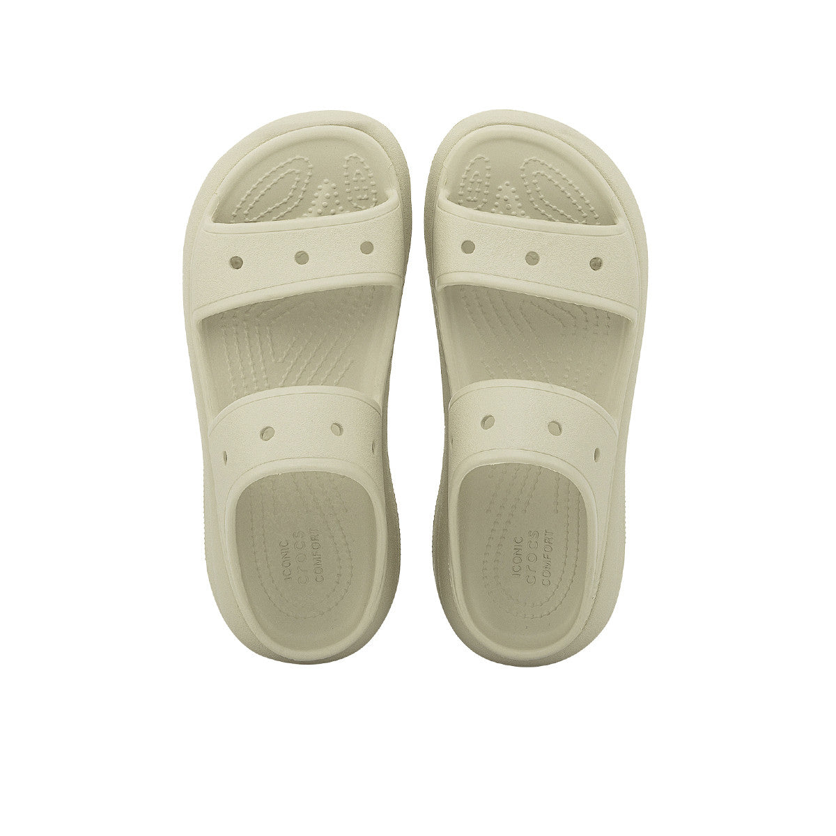 Sandalias Crocs Classic Crush Mujer Beige