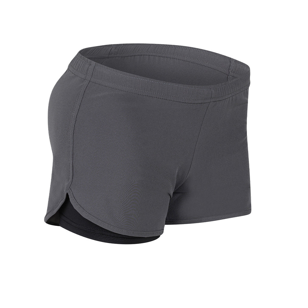 Short Con Calza Folau De Entrenamiento Mujer Gris